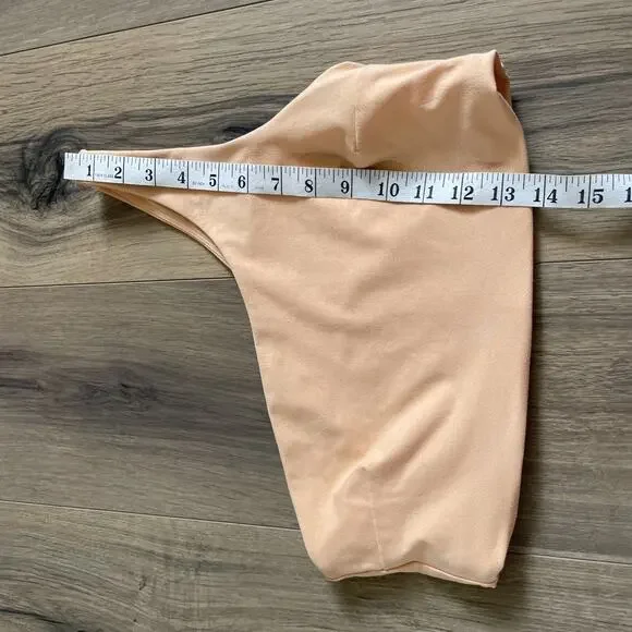 PLAYGROUND ACTIVE Tank Sports Bra Size Large Orange One Shoulder Cali Crop Top - Picture 5 of 7